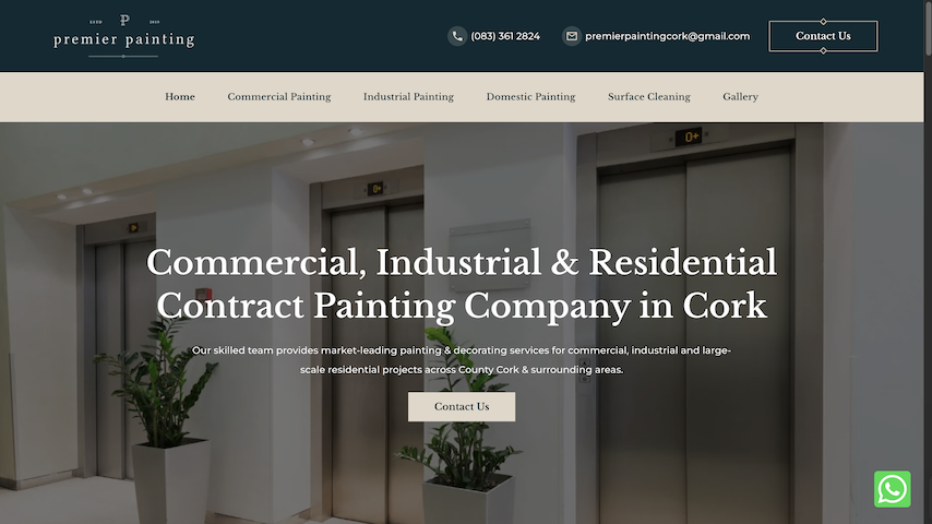 premierpaintingcork website